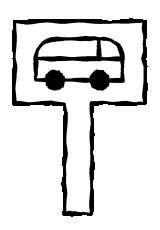 Ilustração
                        - ponto de ônibus.